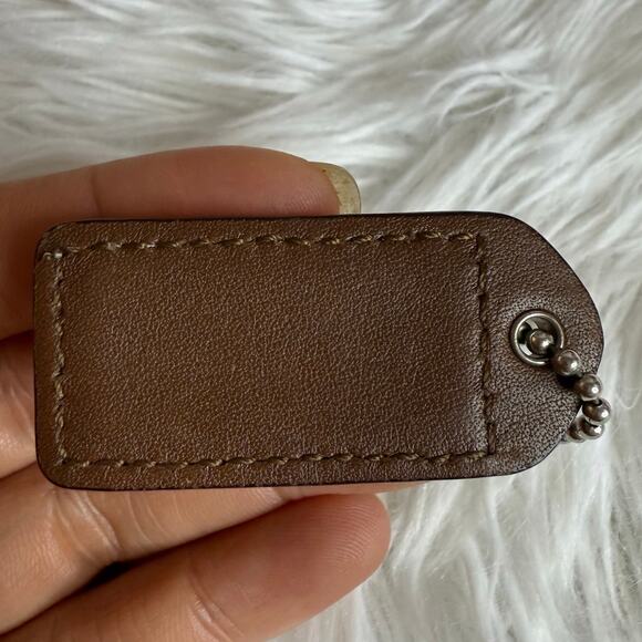 1.5" y2k COACH Vintage Fob Bag Charm Hang tag Hangtag - Picture 2 of 2